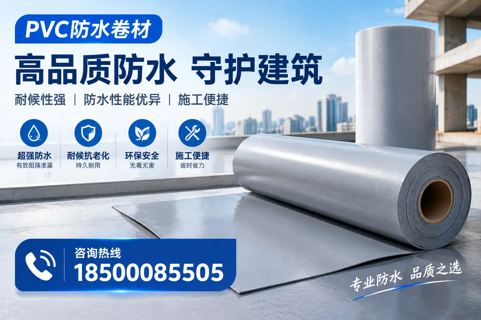 PVC防水卷材的防水效果评测,适合邯郸的科学依据